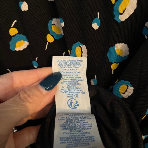 Boden Tencel Lyocell Boho Long Sleeve Abstract Colorblock Floral Top Blouse US 6 - Picture 5 of 5